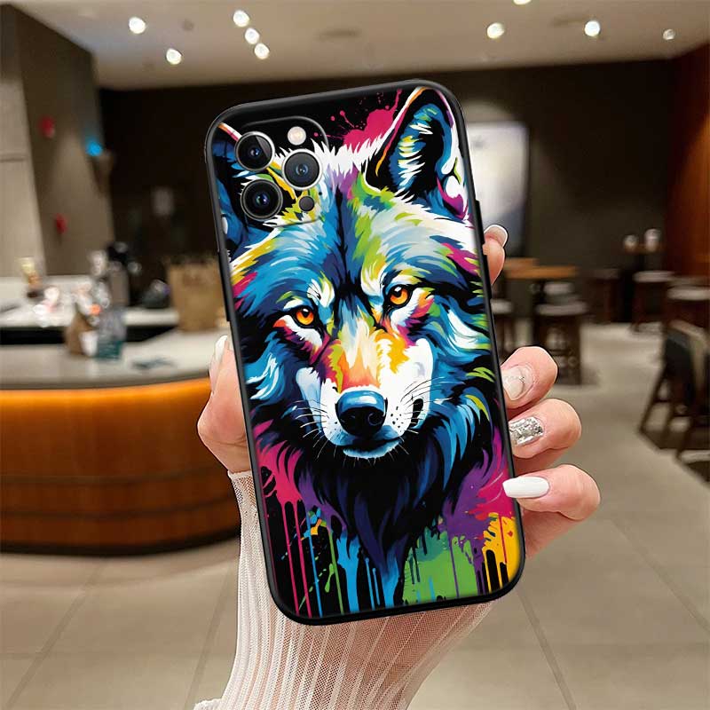 UP6 Animal Wolf Phone Case for Samsung Galaxy A11 A12 A13 A15 A52S A53 A55 A56 A70 A71 A72 A73 F06 F16 F56 S10 Plus S10e