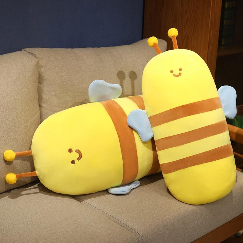 Bienen-Plüschkissen, gefüllte Cartoon-Tiere, Biene mit Flügel, Plüschtier, superweich, zum Umarmen, Schlafen, süße Geburtstagsgeschenke für Kinder