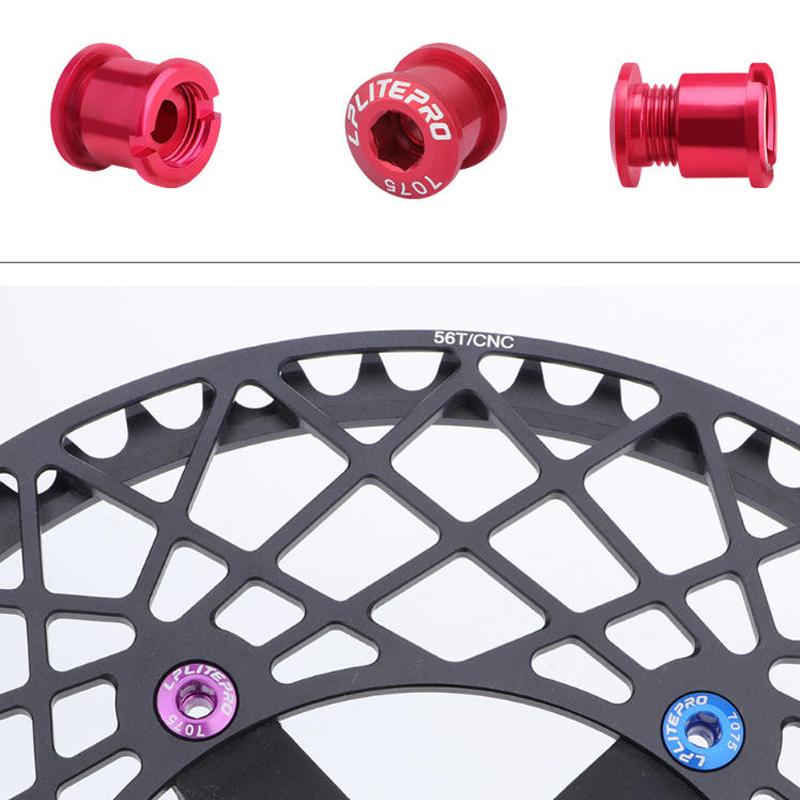 5Pcs 9.5mm Single Double Chainring Bolt for Bike Sprocket Thread Plate Disc Screw Mountain Road Bike Crank Section