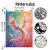 Shiny Pearl Radiant Colorful Phoenix DIY Painting Creative Bead Art Craft Household Wall Decoration Nice Present For Art Hobbyists Home Decor