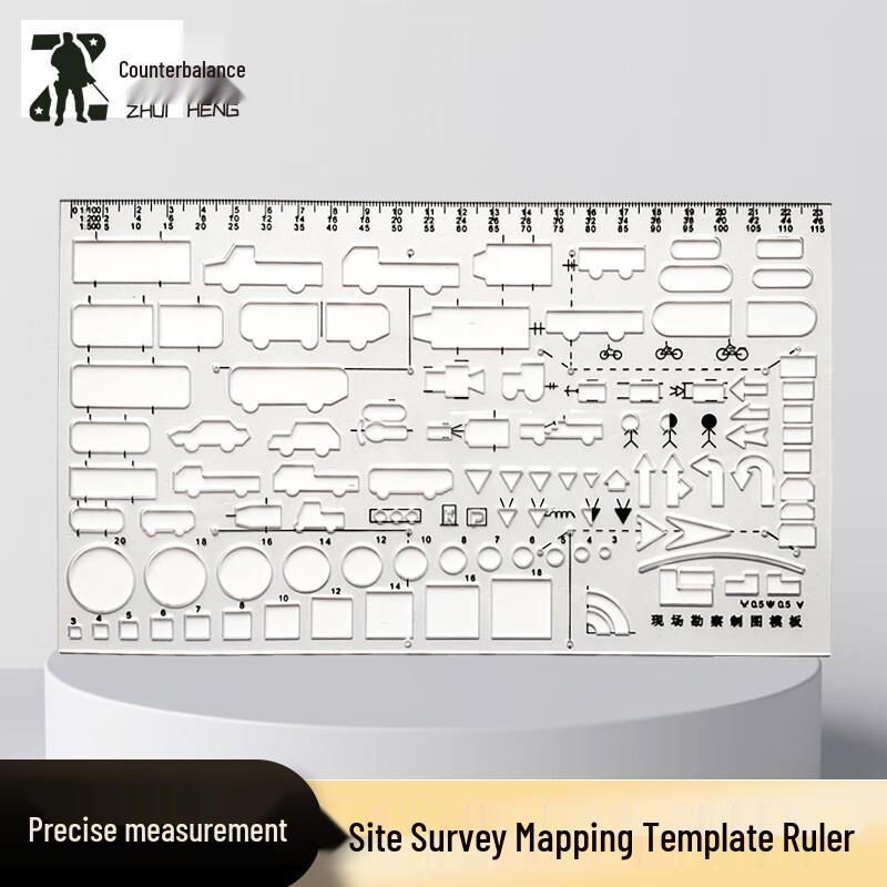 Vehicle Accident Scene Drawing Template Ruler
