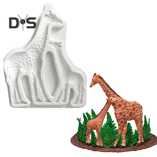 3 stilar Fondantform Flexibel Slitstark Elefant Lejon Giraffe Kexform