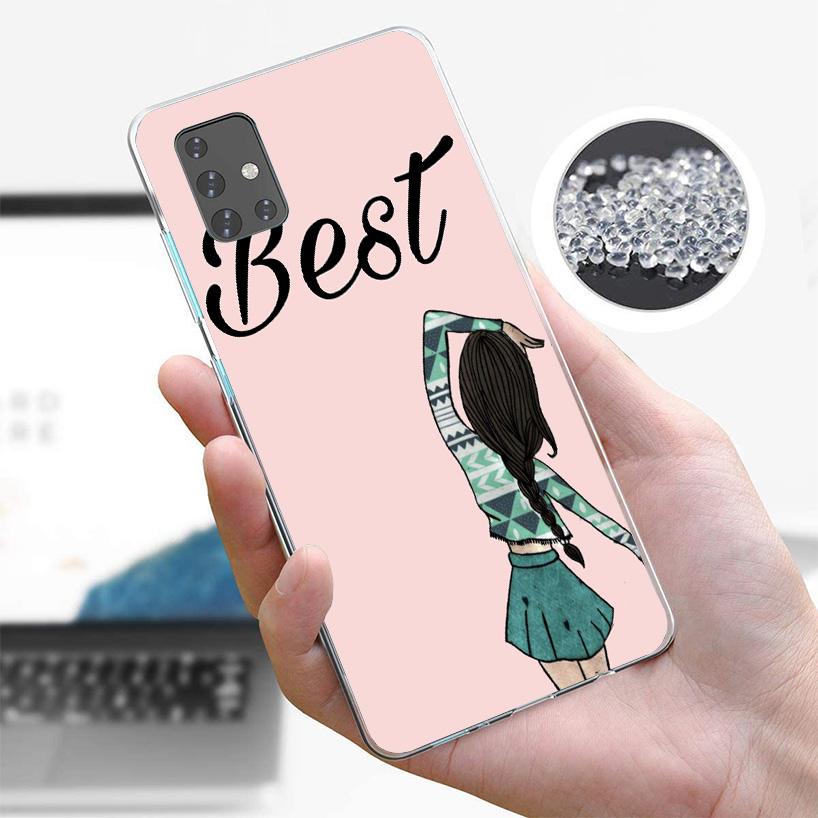 Girls Best Friends Forever BFF Cover Phone Case For Samsung Galaxy A12 A22 A32 A52 A72 A02S Phone Case Note 20 Ultra 10 S10 Plus
