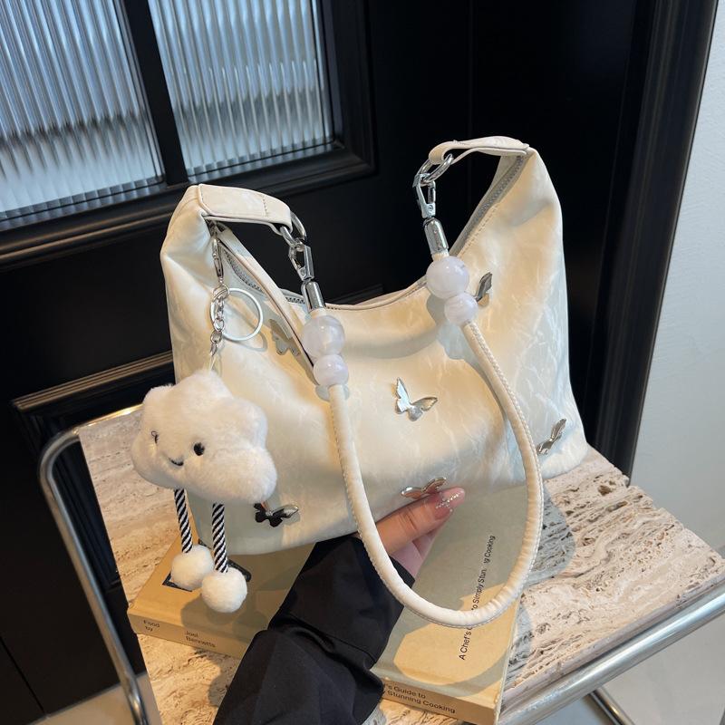 Butterfly Large Capacity Messenger Bag Women's Shoulder Bag Commuter Cloud Underarm Bag