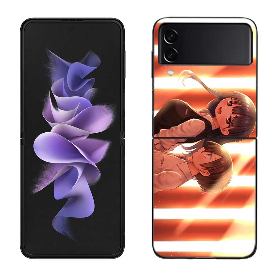 Yamada Anna Phone Case For Samsung Z Flip 7 6 5G Galaxy Z Flip 5 4 3 Black Hard Cell Cover Luxury PC Shell Coque