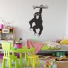 Black Gorilla Monkey Wall Sticker Decal for Living Room Bedroom Background Decor