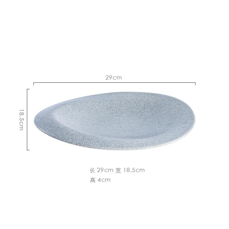 Creative Irregular Oval Ceramic Plate Restaurant Fish Plate Dessert Plate Sushi Dish Shallow Plates Restaurant Special Tableware