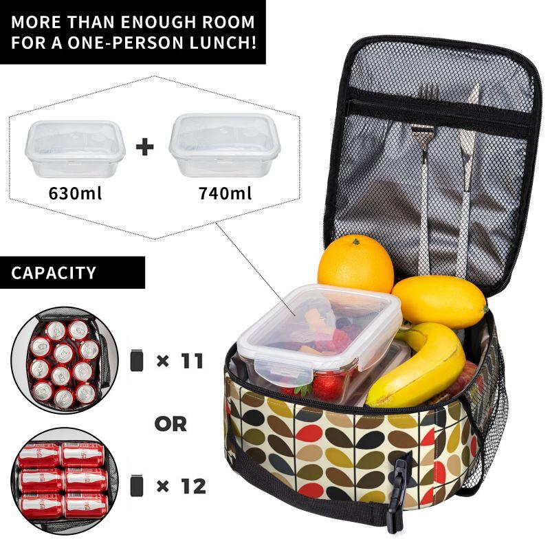 Bolsa de Almuerzo Térmica Reutilizable Impermeable Oxford Abstracta Multi Stem de Orla Kiely Bolsas Tote Bento para Mujeres Trabajo Picnic