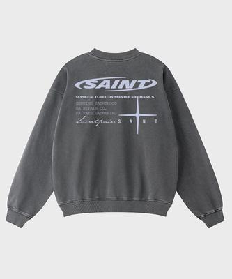 SAINTPAIN Sp Circle Pigment Oversized Sweatshirt Charcoal