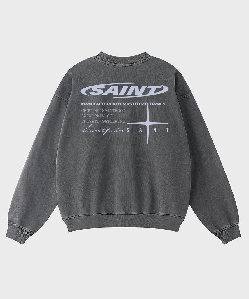 SAINTPAIN Sp Circle Pigment Oversized Sweatshirt Charcoal
