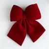 New Flannelette Bowknot Pendant DIY Merry Christmas Hanging Xmas Ornament Wedding Decor Large Christmas Tree Decorations