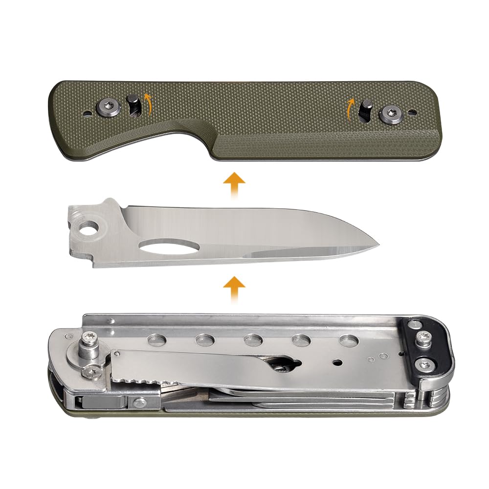 ROXON S505G Flex Scissors Modular Design with Fixed Big Interchangeable Blades and Interchangeable Implements - Multi-Tool Scissors, BA01-BA17,