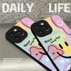 Coque de téléphone pour iPhone 17 16 15 14 13 12 11 Pro Max Plus Mini XS X XR 16e Mignon Sourire Cœur d'Amour Design Bonbon Silicone Souple Housse