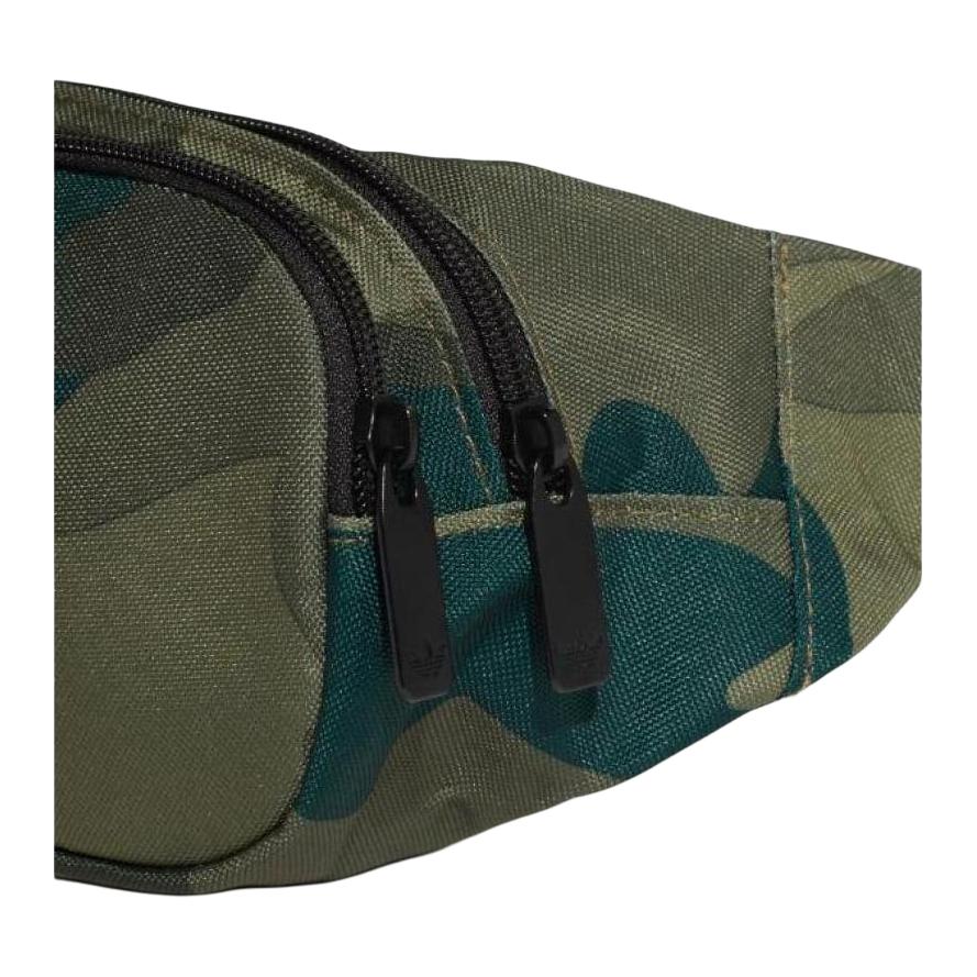 adidas Originals Color Block Zipper Polyester Waist Bag Small Unisex Bags Dark-Green FM1348