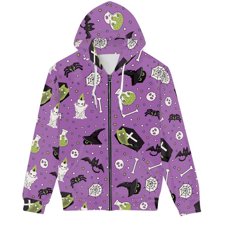 Graphic Hoodies Funny Halloween Pullovers Autumn And Winter Casual Sweatshirts Hooded Tops Clothing