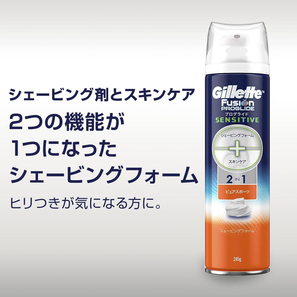 Gillette ProGlide Shaving Foam 245g Foam Type Skin Care Lubricating Ingredients Shaving Razor Men 2-in-1
