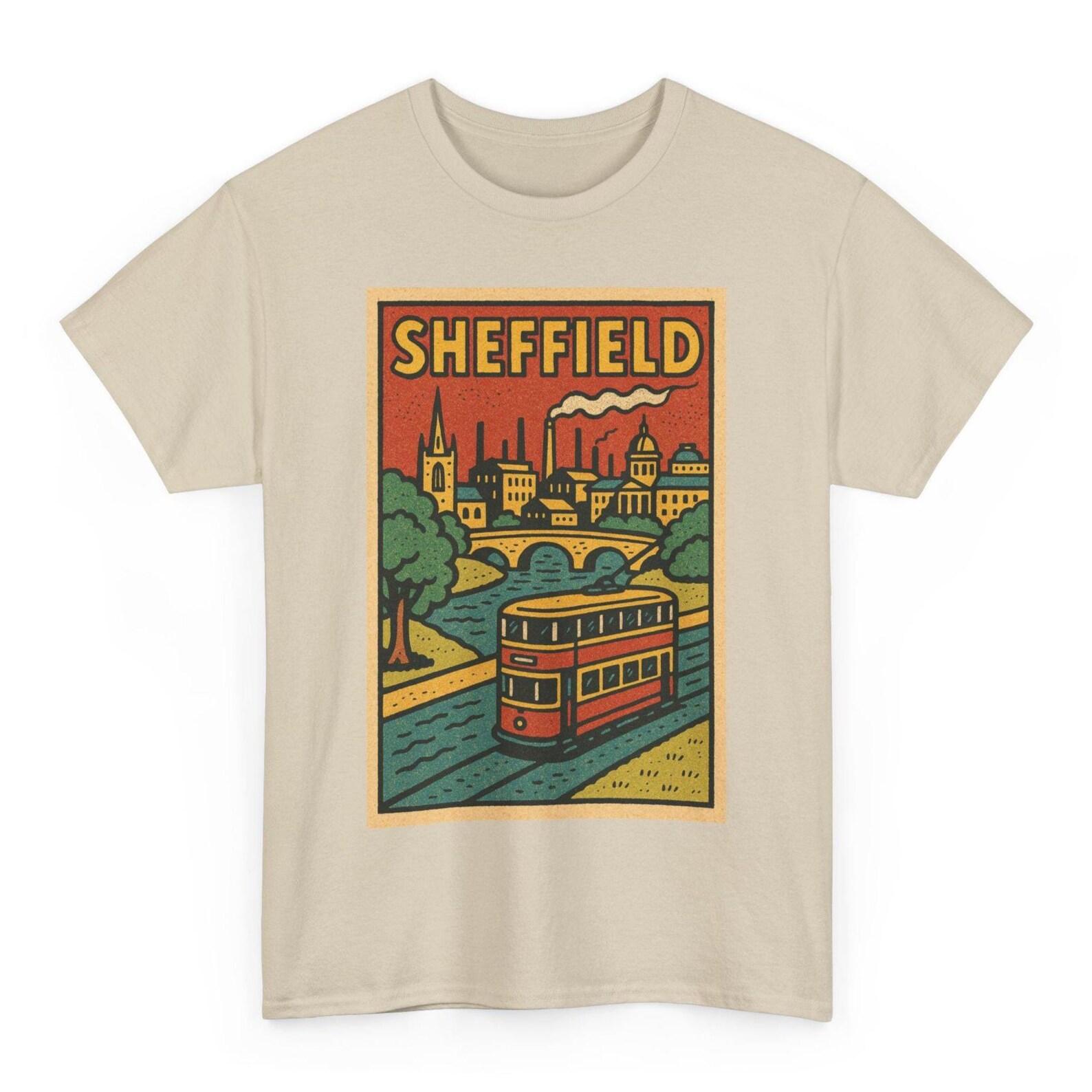 Sheffield T-Shirt: Retro Comic Steel City Pride - Unisex Cotton Tee 2XL