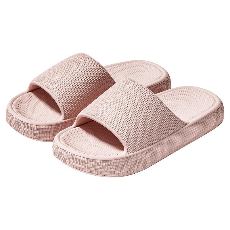 Jie Liya Small Grid Women's and Men's Non-slip EVA Slippers - Summer 2025 Collection for Indoor Comfort and Fresh Feet.