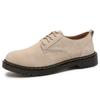 Übergröße Leder Casual Workwear Trendschuhe Low-Top Wildleder Matt Martin Schuhe Herren Plateau Big Head Lederschuhe