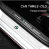VMAD6 Car Threshold Protector Transparent Decorative Badge 3D Sticker For Skoda Octavia Superb Rapid Kodiaq Karoq Fabia Kamiq Roomster