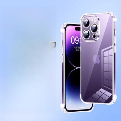 Applicable To IPhone16E Mobile Phone Case Transparent Apple 14/13/15 Promax Four Corner Airbag Anti-fall Protection Case 1