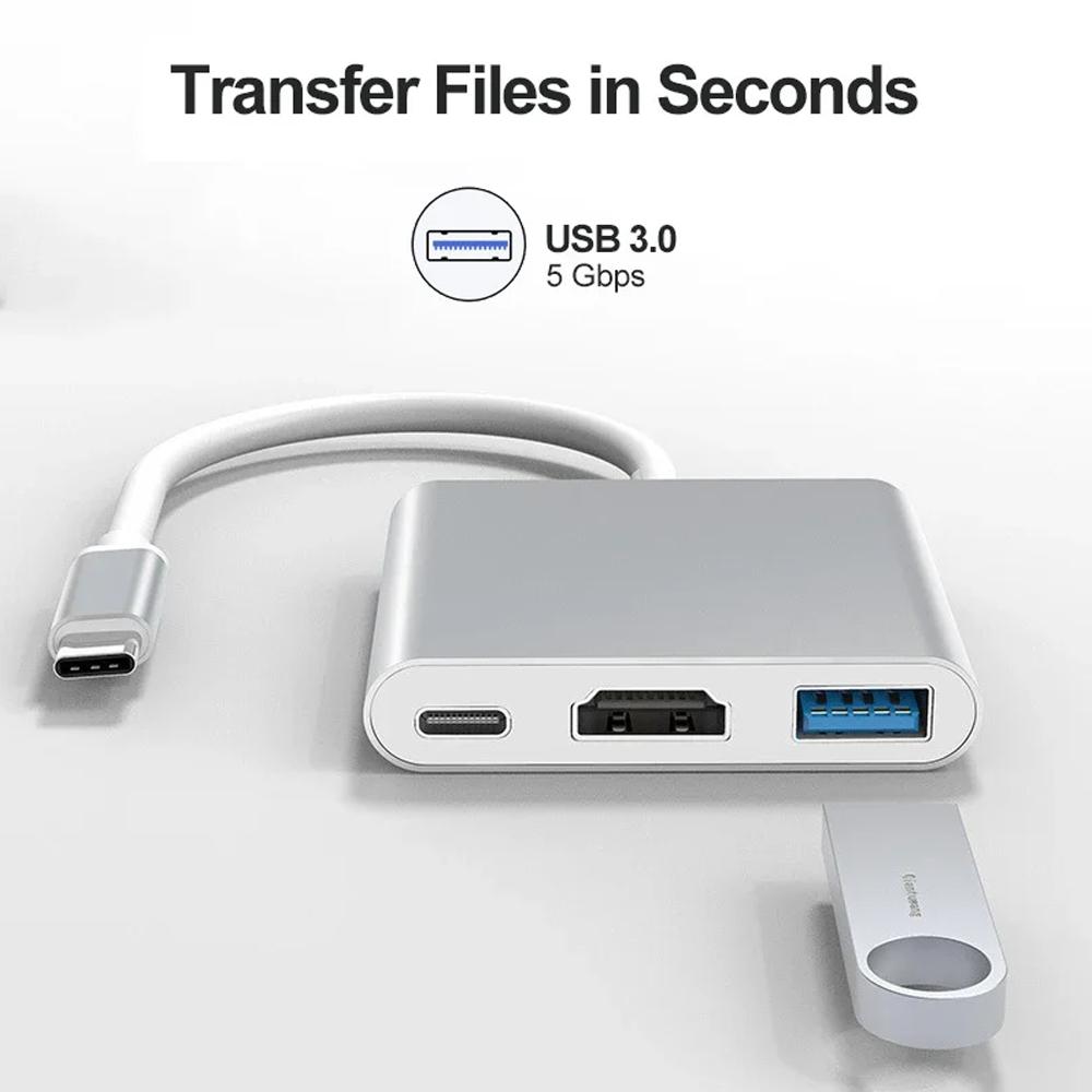USB C HUB 4K 30Hz PD100W Dock USB-C 3.1 Splitter Type-C USBC Docking Station Adapter for MacBook Laptop iPad Huawei USB 3.0 HUB