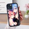 ReZero Rem Ram Thicken TPU Mobile Phone Case for iPhone 17 16 15 14 13 12 11 Air Pro Max Plus Colorful Cover