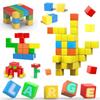HIWO Magnetic Cube, 58-Piece 30mm Magnetic Blocks, 3D Puzzle, Building Blocks, Educational Toy, 3D Shapes, Math, Brain Training, Early Education,