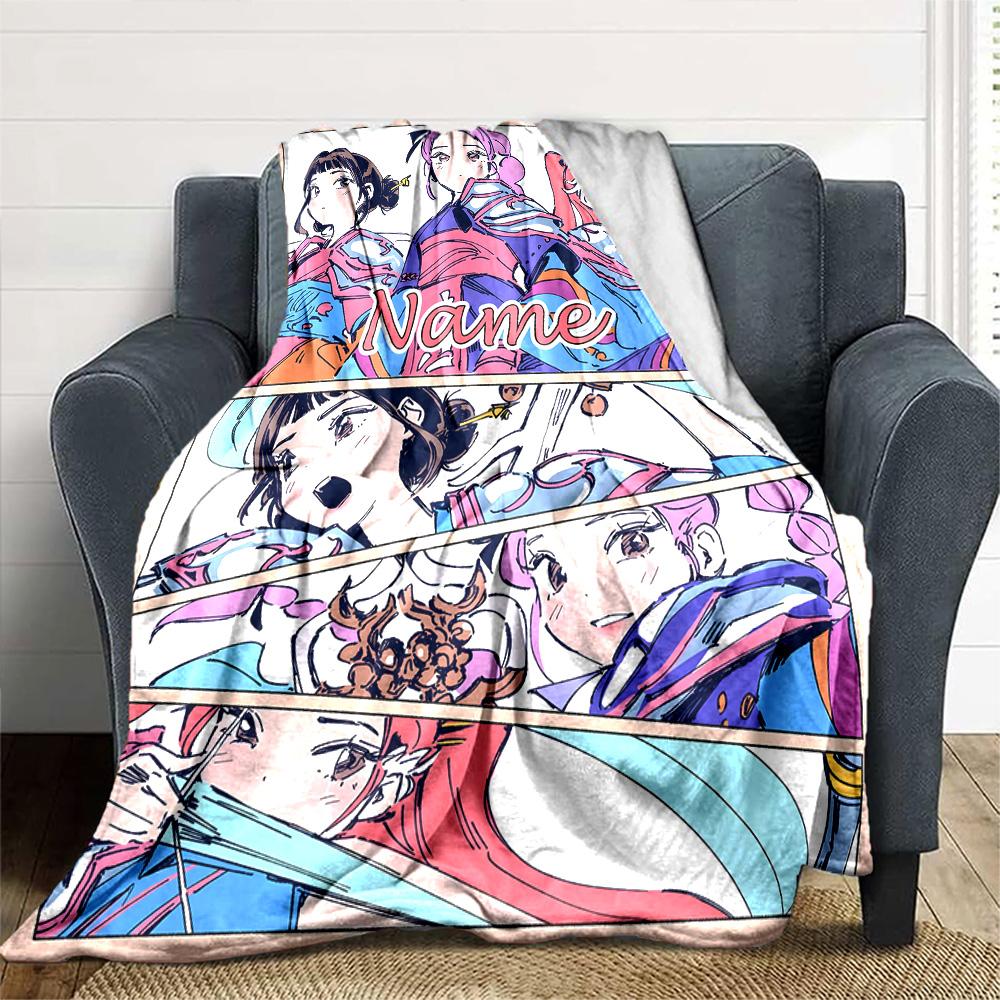 Customizable KPop Demon Hunters31 Throw Blanket – Personalized Name, All-Season Cozy Snug Blanket, Machine Washable, Personalized Blanket