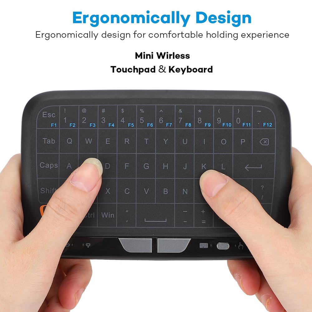 2.4Ghz Mini Wireless Keyboard With Touchpad, Whole Panel Multi Touch Controll Touchpad