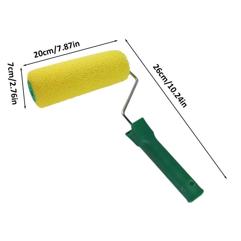 8inch Wall Paint Roller Brush Portable Sponge Painting Roller with Handle Roller Brush Paint Portable for Wall Painting Tool
