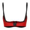 Womens Fashion Underwear Lace Push Up Bra Adjustable Straps Balconette Half Cup Lingerie for Daily Wear