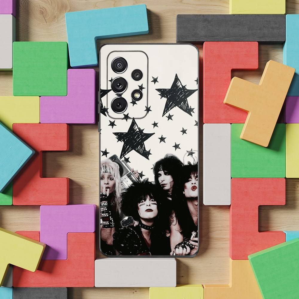 Rock Band M-Motley C-Crue Phone Case For Samsung S25,S24,S23,S22,S21,S20,S10,Ultra,Plus,Lite,FE,Soft Silicone Black Cover