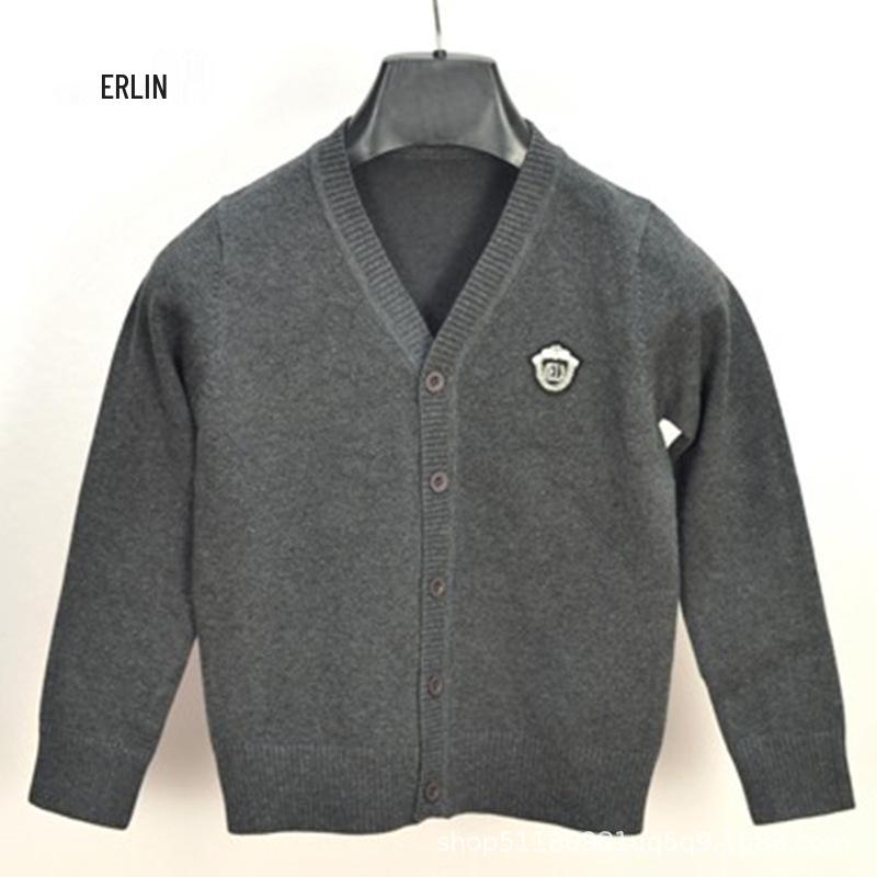 Autumn Korean Style Kids' Cardigan: Boys' Sweater & Girls' Long Sleeve School Uniform