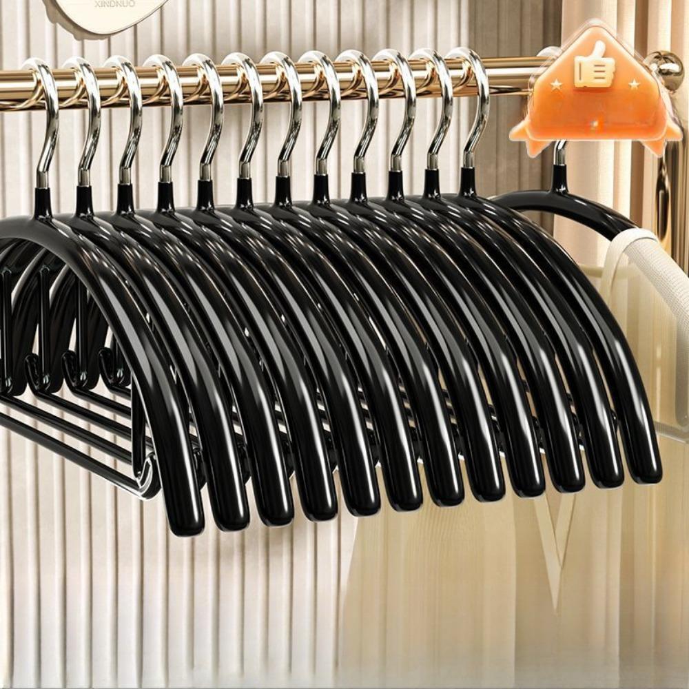 

Вешалки для одежды, вешалки для свитеров без выступа на плечиках, прочные вешалки для пальто, нескользящие металлические вешалки с ПВХ-покрытием для свитеров, костюмов, платьев, курток Pack of 20 чёрный