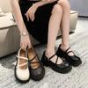 Spring New Retro Mary Jane Shoes Women's Small Leather Shoes College Style Thick-soled Square Heel Shallow Single Shoes Women