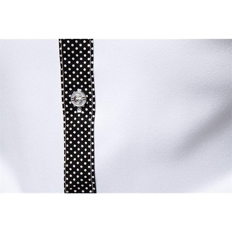 Autumn Fashion Men's Patchwork Long Sleeve Shirt High Quality Vintage Color Block Male Casual Social Wedding Party Business