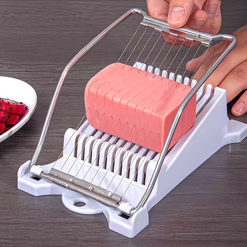 Stainless Steel Manual Slicer for Ham, Potatoes, Lunch Meat, Fruits, Eggs,Kitchen Essentials,Durable Kitchen Tool, Slicing Machine