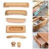 Kitchen Door Parts Pull Handle Knobs Wooden Cabinet Knob Furniture Hardware Drawer Wood Handles