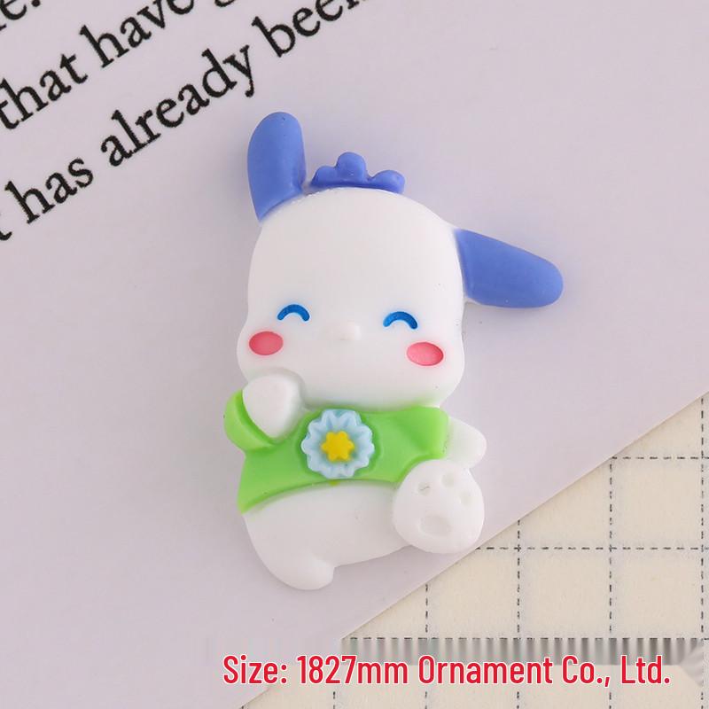 Cartoon Cherry Blossom Sanrio Resin Accessories: Phone Case, Hair Clip, Pendant, Cup, and Car Decoration.