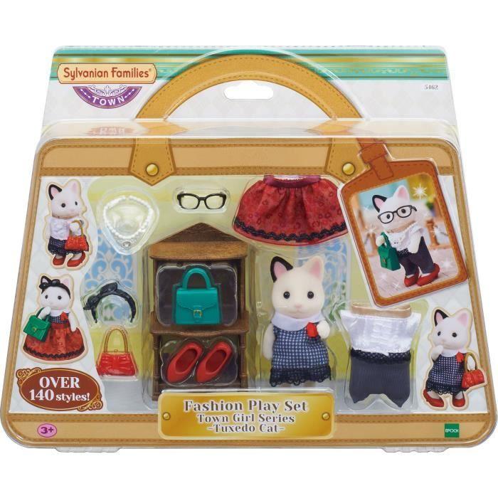 Sylvanian Families The Fashion and Big Sister Bicolor Cat Briefcase
