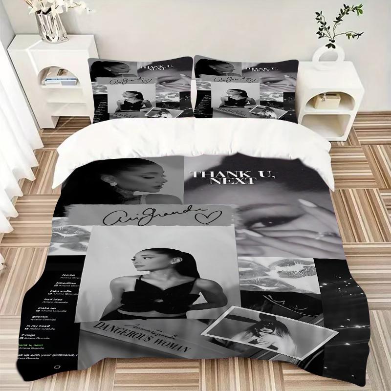3Pcs Thank U Next Aesthetic Bedding Sets For All Sizes New 3D Printed Bed Cover Comforter Duvet Cover Pillowcase Bedroom Decoration