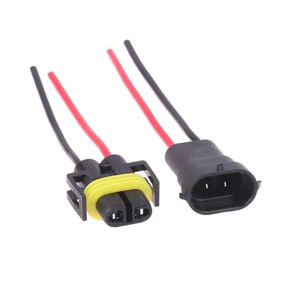 Foglight Head Light Bulb Lamp 1/2Pcs H8 H9 H11 Male To Female Socket Plug Adapter Connector Cable Wiring Harness