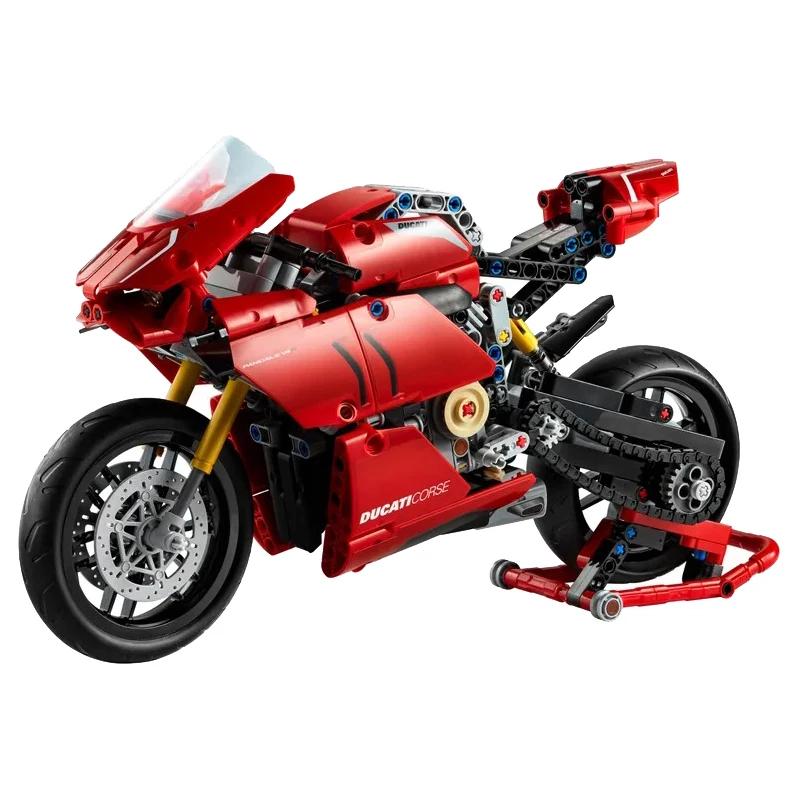 

Технология Мотоцикл Строительные блоки Ducatied MOC 42107 Модель локомотива Механическая группа Кирпич Сложная сборка Игрушка Детский подарок Opp Packing