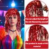 Colorful Foil Tinsel Wigs Metallic Fancy Party Wig Shiny Cosplay Costume Photo Booth Prop for Adults