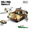 WWII Military Panzerkampfwagen VI Ausf. E Tiger I Tank Fighting Vehicle Soldier Building Blocks Sets Model Dolls Brick Toys Kids