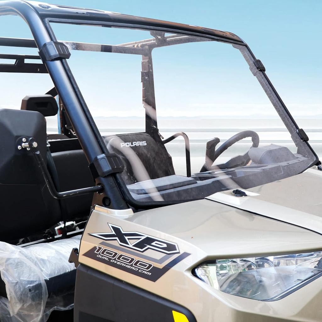 UTV Windshield Mount Clamps Straps Kit Compatible with Polaris Ranger RZR, Can Am Maverick X3, Yamaha Rhino YXZ, Kawasaki Mule Front Windshield