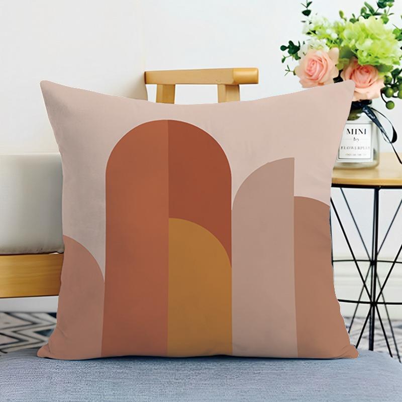 Light Luxury Simple Printed Decorative Pillowcase Bedroom Living Room Square Cushion Pillowcase