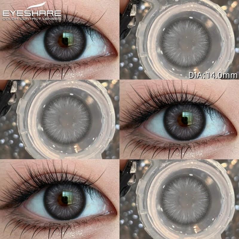 Eyeshare 1 Pair New Colored Contact Lenses for Eyes Natural Softlens Korean Lens Annual Girl Eye Makeup Contacts
