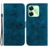 For Realme Note 60x 4G/C63 4G/C61 4G/Narzo N63 4G Stand Case Lily Flower Imprint Leather Phone Cover